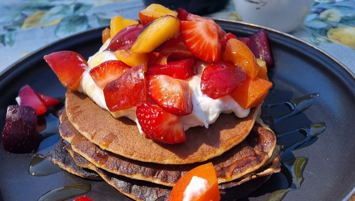 Banana-Oat Protein Pancakes